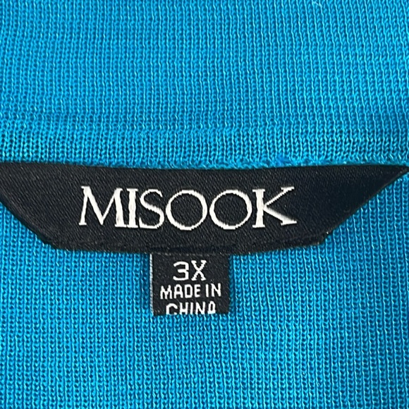 Exclusively Misook women size 3X blue cardigan abstract print decor - Picture 10 of 16